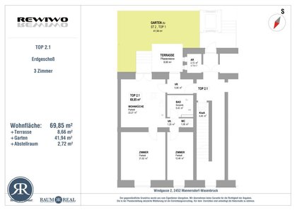 Terrassenwohnung in 2452 Mannersdorf am Leithagebirge, Mannersdorf am Leithagebirge