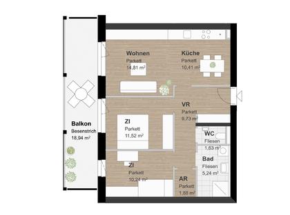 Terrassenwohnung in 8054 Graz
