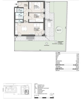 Terrassenwohnung in 1220 Wien
