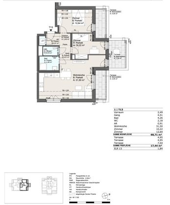 Terrassenwohnung in 1220 Wien