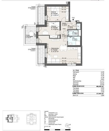 Terrassenwohnung in 1220 Wien
