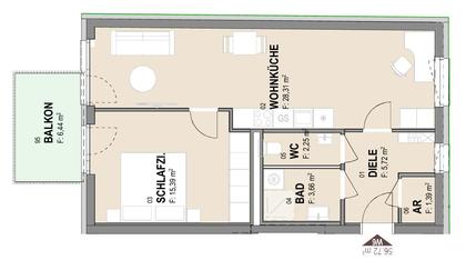 Terrassenwohnung in 8020 Graz