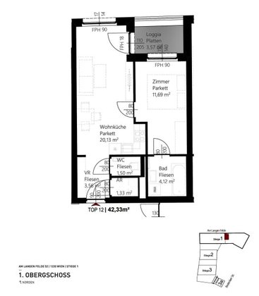 Terrassenwohnung in 1220 Wien